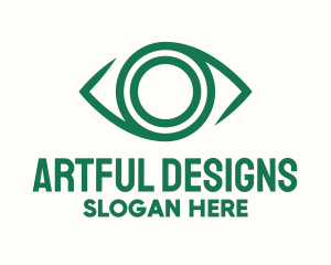 Green Eye Lens logo design