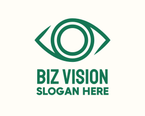 Green Eye Lens logo design