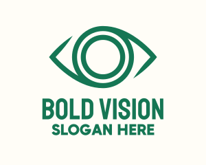 Green Eye Lens logo design