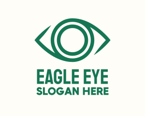 Green Eye Lens logo design