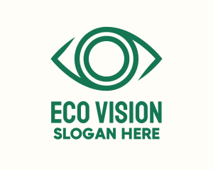 Green Eye Lens logo design