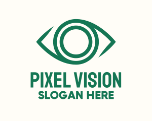 Green Eye Lens logo design