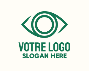Eyesight - Green Eye Lens logo design