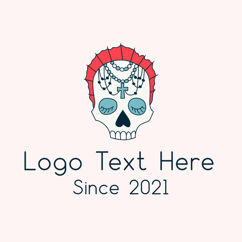 Religious Sugar Skull Logo | BrandCrowd Logo Maker | BrandCrowd ...