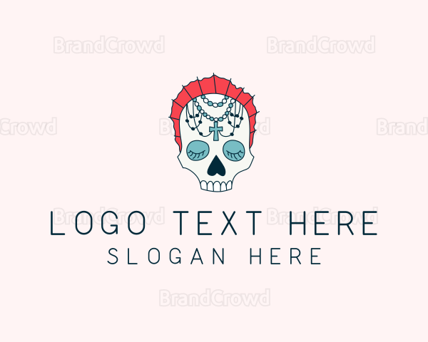 Religious Sugar Skull Logo