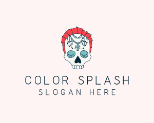 Religious Sugar Skull logo design