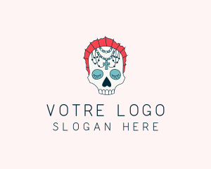 Scary - Religious Sugar Skull logo design