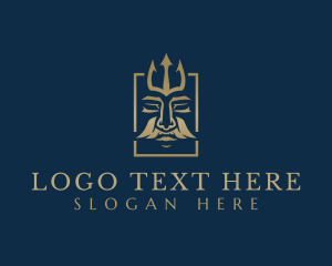 Mythology - Greek God Trident logo design