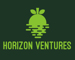 Horizon - Green Fruit Sunset Horizon logo design