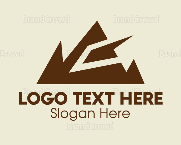 Geometric Mountain Range Logo