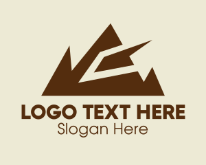 Geometric Mountain Range  Logo