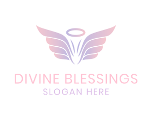 Pastel Angel Wings logo design