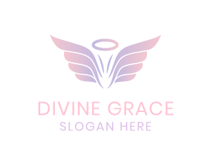 Pastel Angel Wings logo design