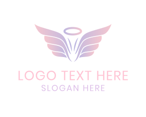 Ministry - Pastel Angel Wings logo design