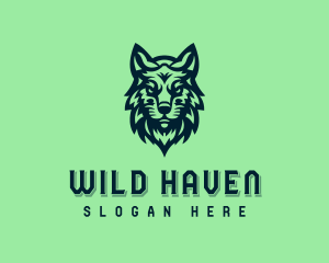 Wild Coyote Wolf logo design