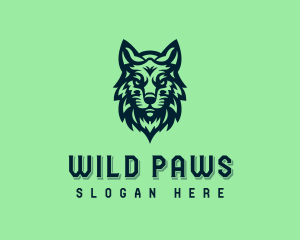 Wild Coyote Wolf logo design