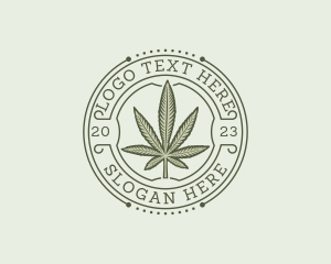 Medicinal - Medical Weed Emblem logo design