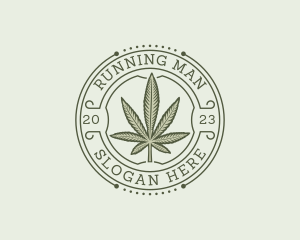 Medical Weed Emblem Logo