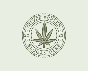 Medical Weed Emblem Logo