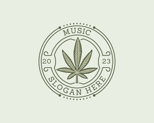 Medical Weed Emblem Logo