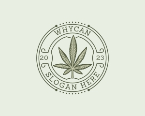 Medical Weed Emblem Logo