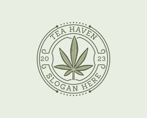 Medical Weed Emblem logo design