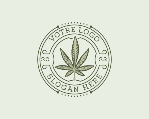 Cbd - Medical Weed Emblem logo design