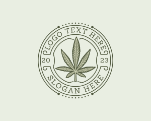 Medical Weed Emblem Logo