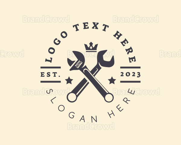 Spanner Wrench Handyman Logo