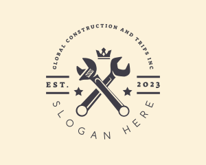 Repairman - Spanner Wrench Handyman logo design