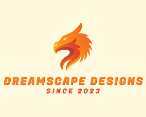 Fictional - Fire Dragon Phoenix logo design