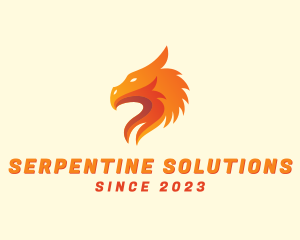 Serpentine - Fire Dragon Phoenix logo design