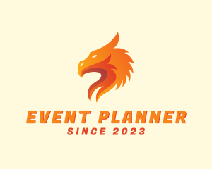 Fantasy - Fire Dragon Phoenix logo design