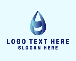 Rain - Water Droplet Refilling Station logo design