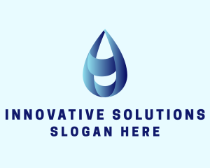 Water Droplet Refilling Station Logo