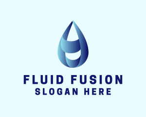 Water Droplet Refilling Station logo design