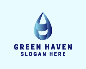 Cooler - Water Droplet Refilling Station logo design