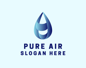 Water Droplet Refilling Station logo design