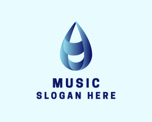 Fluid - Water Droplet Refilling Station logo design