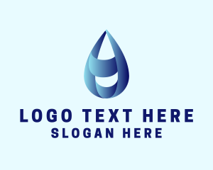 Purified Water - Water Droplet Refilling Station logo design
