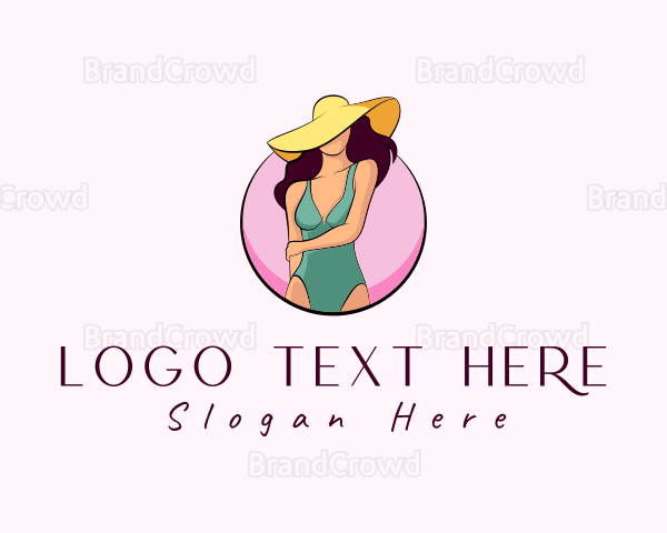 Swimsuit Fashion Hat Logo