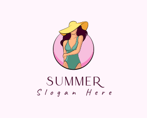 Swimsuit Fashion Hat  logo design