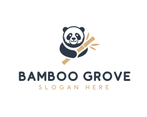 Bamboo - Panda Bamboo Safari logo design