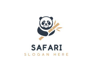 Panda Bamboo Safari logo design