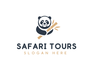 Panda Bamboo Safari logo design