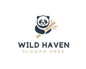 Panda Bamboo Safari logo design