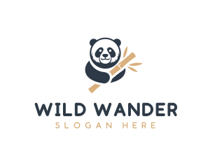 Panda Bamboo Safari logo design