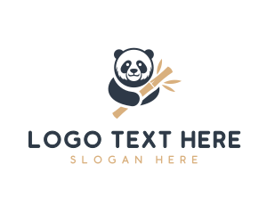 Panda - Panda Bamboo Safari logo design