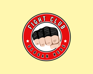 Sparring - Boxing Fist Gym logo design