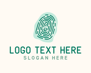 Privacy - Biometric Fingerprint  Passcode logo design